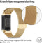 imoshion Milanees magnetisch bandje - Geschikt voor Fitbit Charge 6, Charge 5 - Goud - M