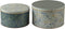 Laura Ashley Storage Collectables Koekjestrommels - Bewaarblik rond - Koekblik - Set van 2 - Daniela en Peacock Geel