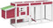 vidaXL - Kippenhok - 204x50x84 - cm - massief - grenenhout - rood