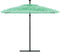 vidaXL - Parasol - met - stalen - paal - 269x269x235 - cm - groen