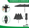 MaxxGarden Parasol - XXL - 460 x 270 cm - Aluminium - Antraciet
