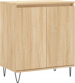 vidaXL - Dressoir - 60x35x70 - cm - bewerkt - hout - sonoma - eikenkleurig