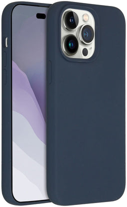 Accezz iPhone 14 Pro Max - Liquid Silicone Backcover - Schokabsorberend - Donkerblauw
