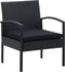 vidaXL - Tuinstoel - met - kussen - poly - rattan - zwart
