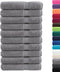 vidaXL - Saunadoeken - SOLUND - 10 - st - 600 - g/m² - 80x200 - cm - grijs