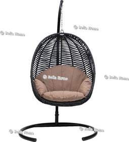 Egg Hangstoel Florino Antraciet - Incl. Frame & Mokka Kussen