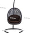 Egg Hangstoel Florino Grijs - Incl. Frame & Bruine Kussen