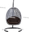 Egg Hangstoel Florino Lichtgrijs - Incl. Frame & Bruine Kussen