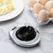 Egg Slicer 2 in 1 Egg Cutting Tool with Stainless Steel Cutting Wires and Black Base (Black)