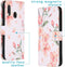 iMoshion Hoesje Geschikt voor Samsung Galaxy A20e Hoesje Met Pasjeshouder - iMoshion Design Softcase Bookcase - Wit / Roze / Blossom Watercolor