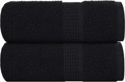 vidaXL - Zeepdoekjes - 2 - st - 30x30 - cm - 360 - g/m² - 100% - katoen - zwart