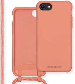 imoshion Hoesje Geschikt voor iPhone SE (2022) / SE (2020) / 8 / 7 Hoesje Met Koord - imoshion Color Backcover met afneembaar koord - oranje