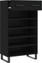 vidaXL - Schoenenkast - 60x35x105 - cm - bewerkt - hout - zwart