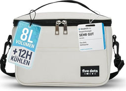 Five Dots Koeltas - Lunchtas 7L - Compact en stijlvol - Grijs