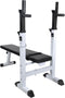 vidaXL - Trainingsbank - met - gewichtenrek - en - halterset - 60,5 - kg