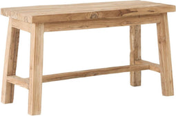 MUST Living Bench Trinity Natural,45x80x32 cm, natural recycled teakwood with natural cracks