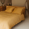 Coco & Cici - Bamboe Hoeslaken 160 x 200 cm - 2 Persoons Beddengoed - Okergeel - Elastiek Rondom - 100% Eco Bamboe