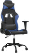vidaXL - Gamestoel - kunstleer - zwart - en - blauw