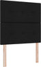 vidaXL - Hoofdbord - Knop - Gepoft - Zwart - 80 - cm - Stof