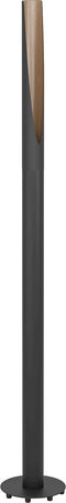 EGLO Barbotto Vloerlamp - GU10 - 136,5 cm - Zwart/Bruin - Staal/Hout - FSC Hout