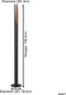 EGLO Barbotto Vloerlamp - GU10 - 136,5 cm - Zwart/Bruin - Staal/Hout - FSC Hout