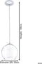 EGLO Bolsano - Hanglamp - 1 Lichts - Ø200MM. - Chroom - Wit, Helder
