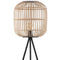 EGLO Bordesley Vloerlamp - E27 - 139 cm - Zwart/Hout