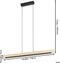 EGLO Camacho Hanglamp - LED - 110 cm - Zwart/Bruin - Dimbaar - FSC Hout