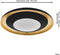 EGLO Canicosa 2 Plafond- en Wandlamp - Ø 76,5 cm - Zwart/Goud - Dimbaar