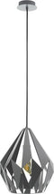 EGLO Carlton 1 Hanglamp - E27 - 31cm - grijs