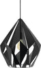 EGLO Carlton 1 Hanglamp - E27 - 38,5 cm - Zwart/Zilver