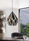EGLO Carlton 1 Hanglamp - E27 - 38,5 cm - Zwart/Zilver