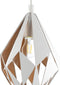 EGLO Carlton 1 Hanglamp - E27 - 80,5cm - Wit/Goud