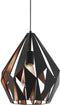 EGLO Carlton 1 Hanglamp - E27 - Ø 31 cm - Zwart/Koper