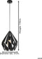 EGLO Carlton 1 Hanglamp - E27 - Ø 31 cm - Zwart