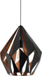EGLO Carlton 1 Hanglamp - E27 - Ø 38,5 cm - Zwart/Koper