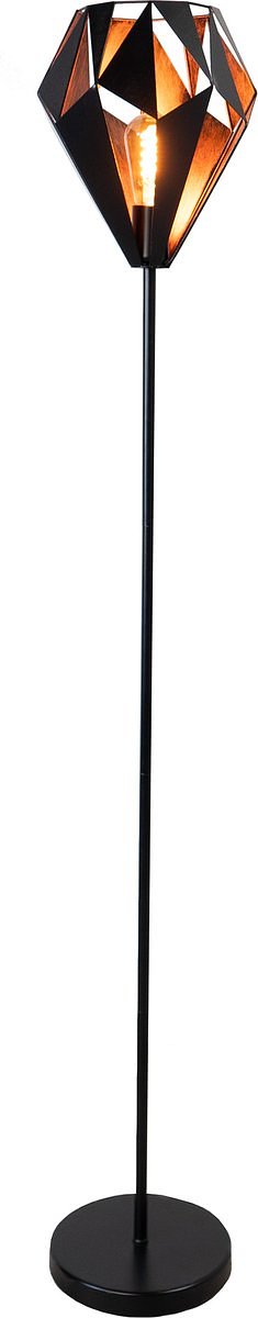 EGLO Carlton 1 Vloerlamp - E27 - 152,5 cm - Zwart/Koper