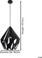EGLO Carlton 5 Hanglamp - E27 - Ø 38,5 cm - Zwart