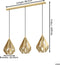 EGLO Carlton Hanglamp - E27 - 80,5 cm - Goud - Staal
