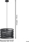 EGLO Cremella Hanglamp - E27 - 37 cm - Zwart