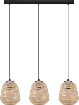 EGLO Dembleby - Hanglamp - E27 - 90 cm - Zwart