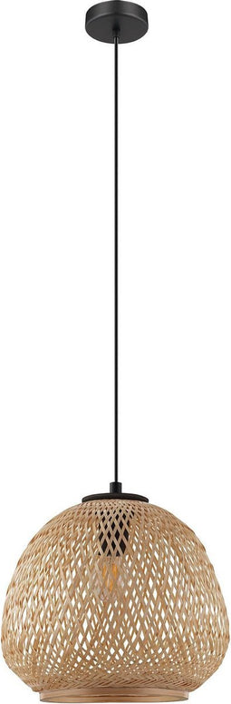 EGLO Dembleby Hanglamp - E27 - Ø 32 cm - Zwart/Hout