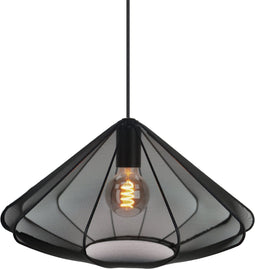 EGLO Dolwen Hanglamp - E27 - Ø 42,5 cm - Zwart - Textiel