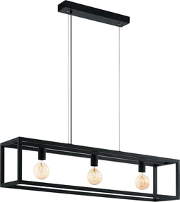 EGLO Elswick Hanglamp - E27 - 110 cm - Zwart