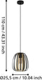 EGLO Encinitos Hanglamp - E27 - Ø 25,5cm - Staal - Zwart/Goud