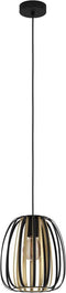 EGLO Encinitos Hanglamp - E27 - Ø 25,5cm - Staal - Zwart/Goud