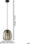 EGLO Encinitos Hanglamp - E27 - Ø 25,5cm - Staal - Zwart/Goud