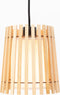 EGLO Fattoria Hanglamp - E27 - Ø 20 cm - Zwart/Bruin/Wit - Hout/Textiel