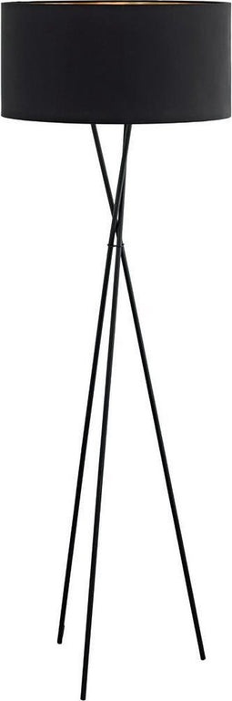 EGLO Fondachelli Vloerlamp - E27 - 151,5 cm - Zwart/Koper