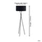 EGLO Fondachelli Vloerlamp - E27 - 151,5 cm - Zwart/Koper